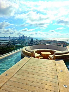 Beautiful view of the ocean and the city